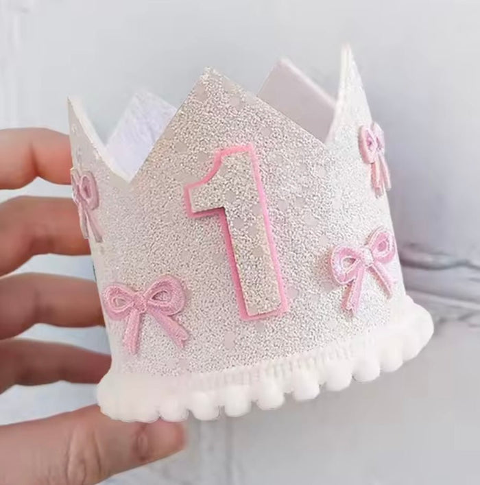 My 1st Birthday Party Crown Hat - Bows - Fox Baby & Co