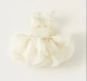 Little girl Mirabelle Tutu Birthday Dress - Ivory