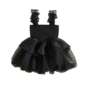 Little girl Mirabelle Tutu Birthday Party Dress - Black (pre order)