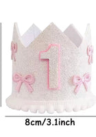 Load image into Gallery viewer, My 1st Birthday Party Crown Hat - Bows - Fox Baby &amp; Co
