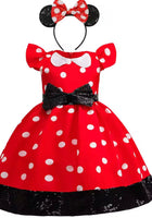 Load image into Gallery viewer, Minnie Luxe Party Tulle Dress - Red &amp; Headband - Fox Baby &amp; Co
