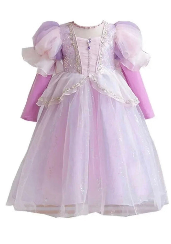 Violet Princess Birthday Long Sleeve Party Dress Costume - Fox Baby & Co