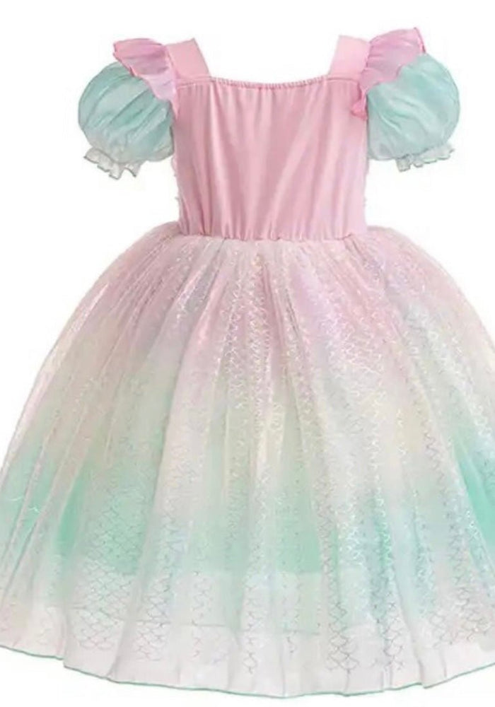 Rainbow Pastel Mermaid Princess Party Dress Costume - Fox Baby & Co