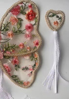 Load image into Gallery viewer, Floral Lace Fairy Wings and wand Birthday set - Blush Rose
