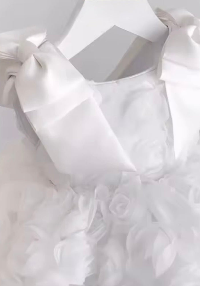 Ophelia Bloom Flower Girl Dress - White
