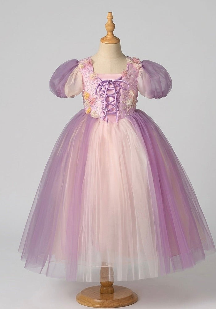 Whimsical Rapunzel Floral Princess Dress 💜🌸 - Fox Baby & Co
