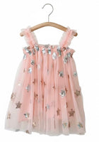Load image into Gallery viewer, Christmas Tutu Stars &amp; Moons Little Girls Tulle Dress - Pink - Fox Baby &amp; Co
