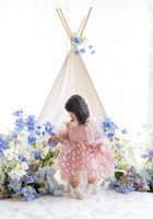 Load image into Gallery viewer, Madelyn Butterfly Luxe Little Girls Tulle Dress - Dusty Rose - Fox Baby &amp; Co
