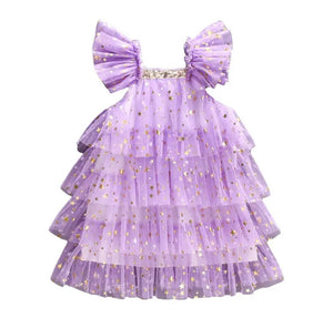 Kids little girls Moonshine Purple Tulle Birthday Dress (Pre order)