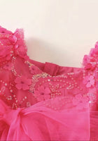 Load image into Gallery viewer, Kids girls Tea Party Sparkle Tulle Dress - Bright Pink
