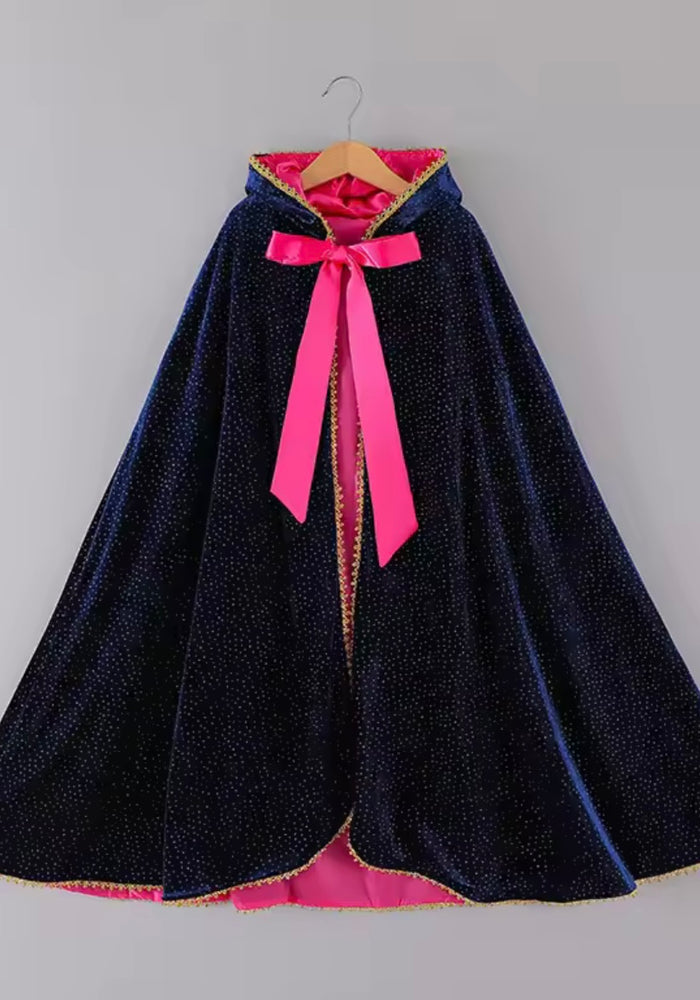 Kids little girls Snow Anna Cosplay Cloak Cape