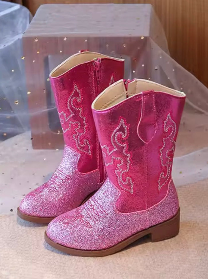 Sparkle Princess K - pop Cowgirl Boots – Pink - Fox Baby & Co
