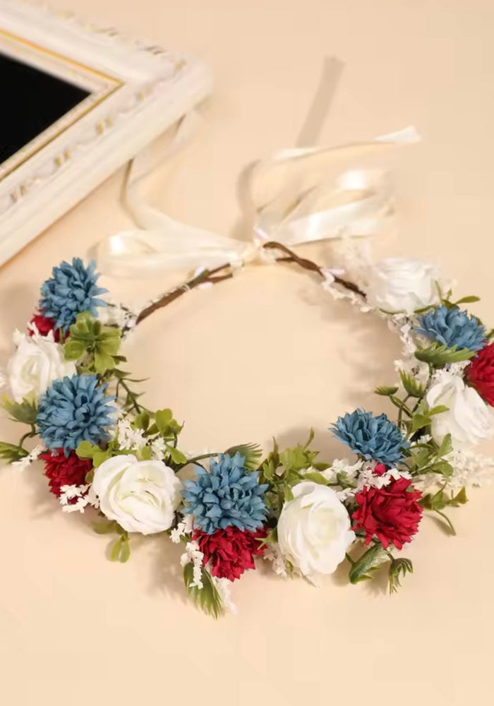 Enchanted Ruby Floral Flower Crown - Fox Baby & Co