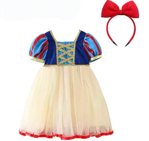 Classic Snow White Princess Birthday Party Dress Costume & Headband - Fox Baby & Co