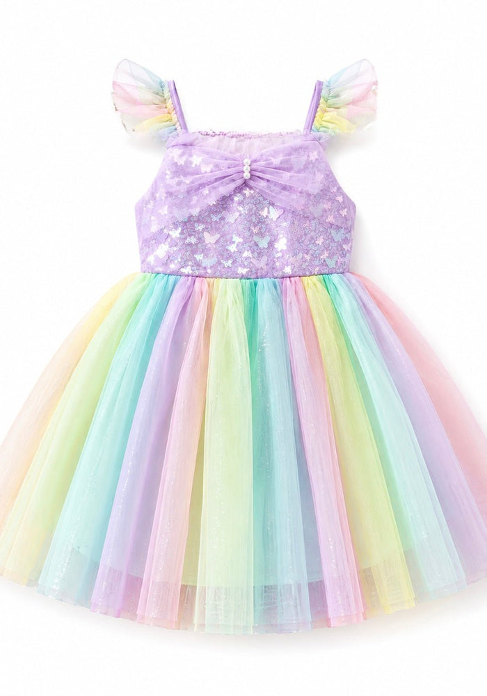 Rainbow Butterfly Unicorn Princess Dress - Fox Baby & Co