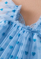 Load image into Gallery viewer, Pixie Butterfly Tulle Dress - Blue Hearts

