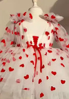 Load image into Gallery viewer, Valentine Heart Luxe Little Girls Tulle Dress - Fox Baby &amp; Co
