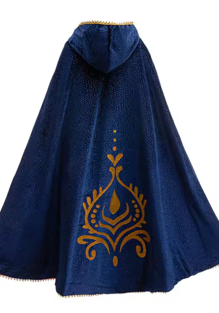 Kids little girls Snow Anna Cosplay Cloak Cape