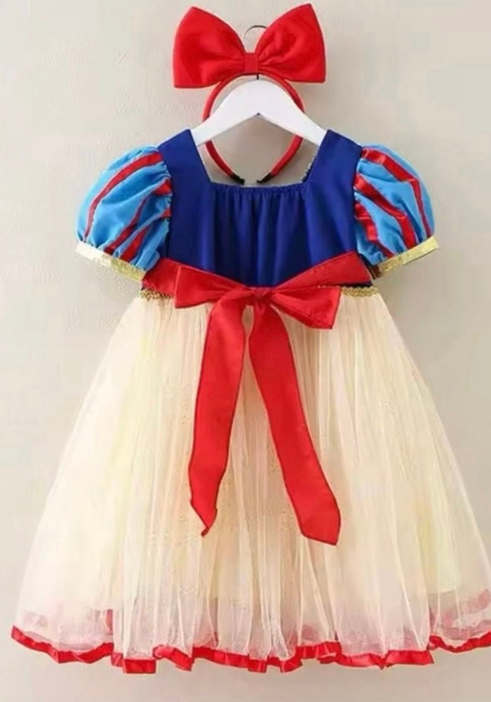 Classic Snow White Princess Birthday Party Dress Costume & Headband - Fox Baby & Co