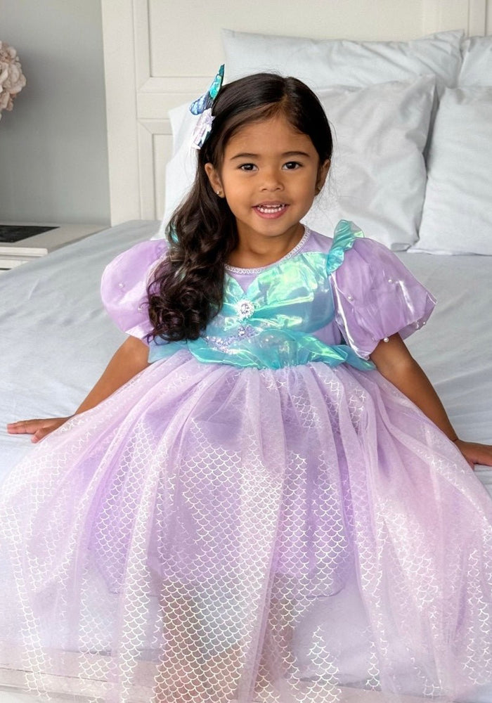 Mermaid Princess Purple Pearl Birthday Party Dress Costume - Fox Baby & Co
