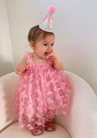 Load image into Gallery viewer, Whimsical Butterfly Tulle Dress - Rose Pink
