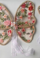 Load image into Gallery viewer, Floral Lace Fairy Wings and wand Birthday set - Blush Rose
