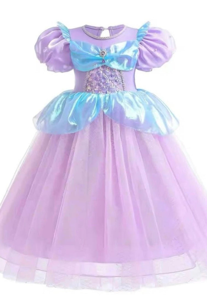 Mermaid Princess Purple Pearl Birthday Party Dress Costume - Fox Baby & Co
