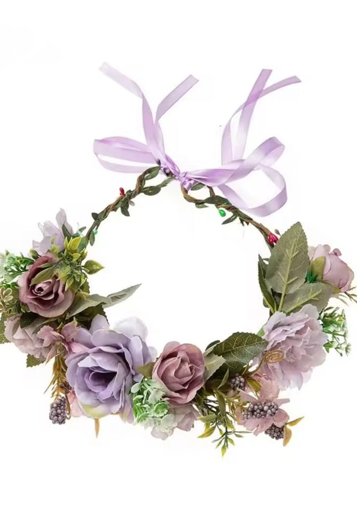Enchanted Princess Birthday Flower Crown - Purple - Fox Baby & Co
