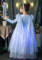 Load image into Gallery viewer, Magical Elsa Princess Birthday Long Sleeve Party Dress Costume
