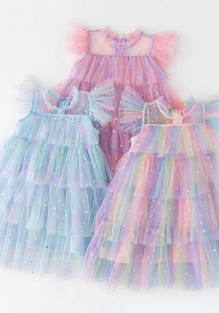 Enchanted Tulle Princess Tulle Birthday Dress Blue - Fox Baby & Co