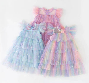 Enchanted Tulle Princess Tulle Birthday Dress Blue