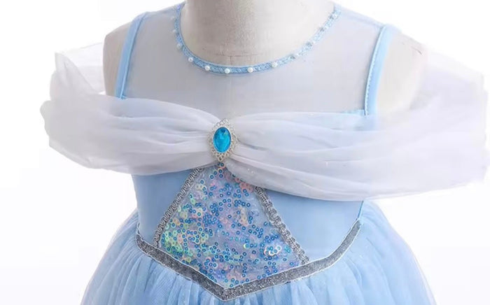 Blue Princess Luxe Birthday Party Dress Costume - Fox Baby & Co
