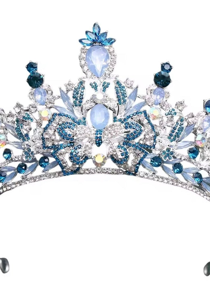 Princess Luxe Tiara Birthday Crown - Blue - Fox Baby & Co