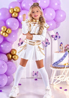 Load image into Gallery viewer, Kids Girls K - POP Inspired Demon Hunter Costume Skirt &amp; Top 2 Piece Set - Fox Baby &amp; Co
