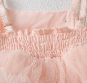 Darling Pearl Tulle Birthday Dress - Blush (pre order)