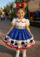 Load image into Gallery viewer, Jessie Toy Story Cowgirl Costume Dress &amp; Headband - Fox Baby &amp; Co
