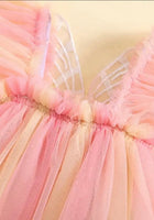 Load image into Gallery viewer, Kids little Girls Aurora Tutu Tulle Fairy Romper - Peach Rainbow
