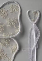 Load image into Gallery viewer, Kids little girls Lace Fairy Wings and wand Birthday set - White/Ivory
