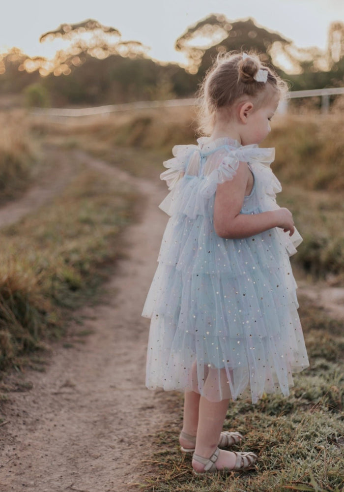 Enchanted Tulle Princess Tulle Birthday Dress Blue - Fox Baby & Co