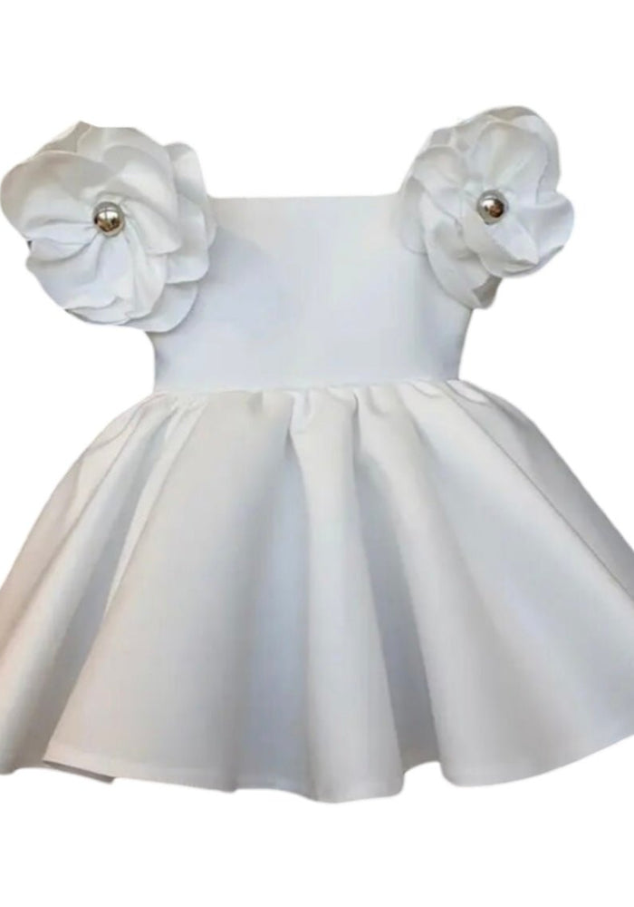 Kids little girls Talulah Flowergirl Party Dress - White - Fox Baby & Co