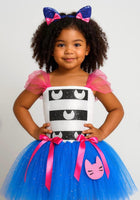 Load image into Gallery viewer, Gabby’s Dollhouse Inspired Tutu Dress with Sequins Cat Ears - Halloween Costume
