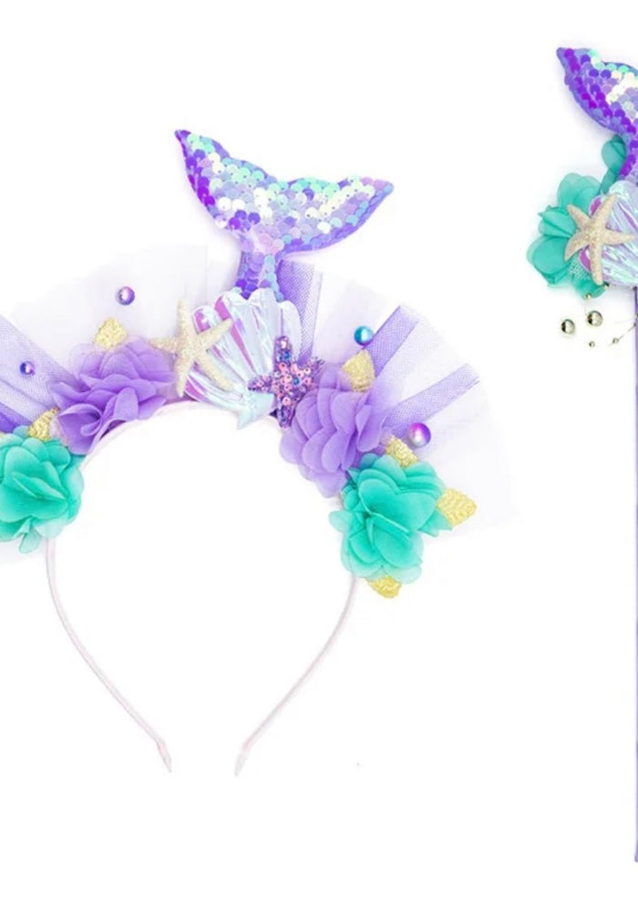 Ariel Mermaid Princess Wand & Headband Set (pre order) - Fox Baby & Co