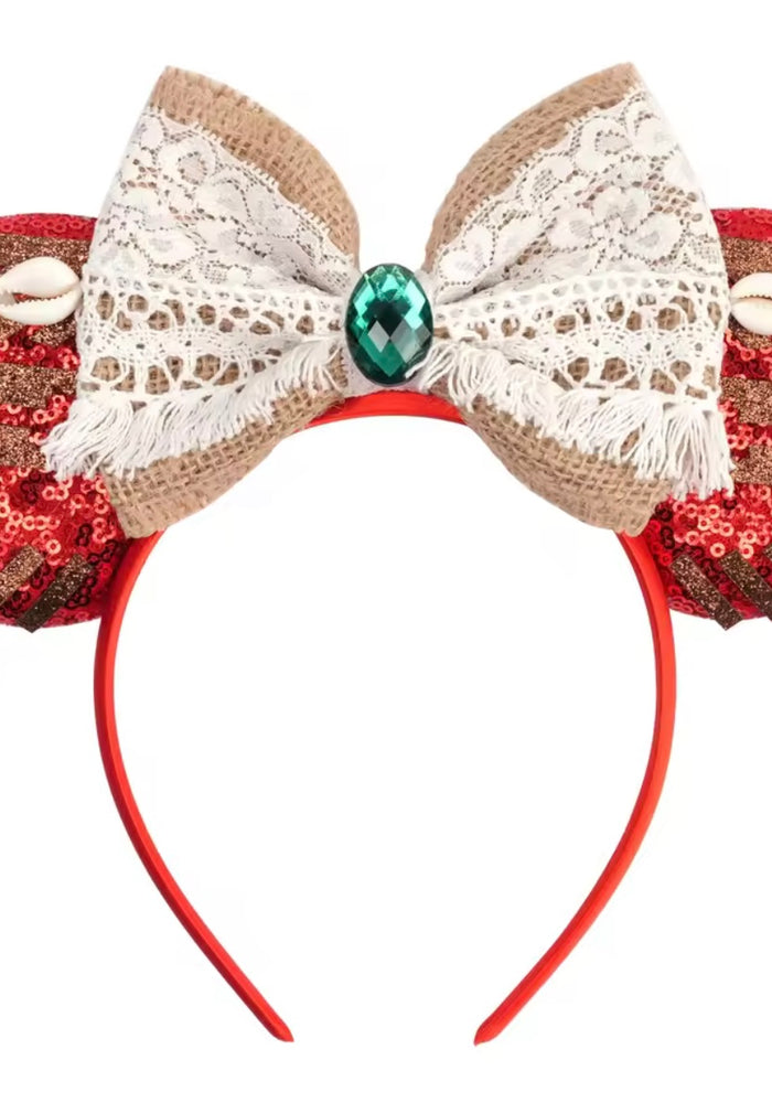 NEW Moana Princess Sequins Bow Ears Headband 🌺