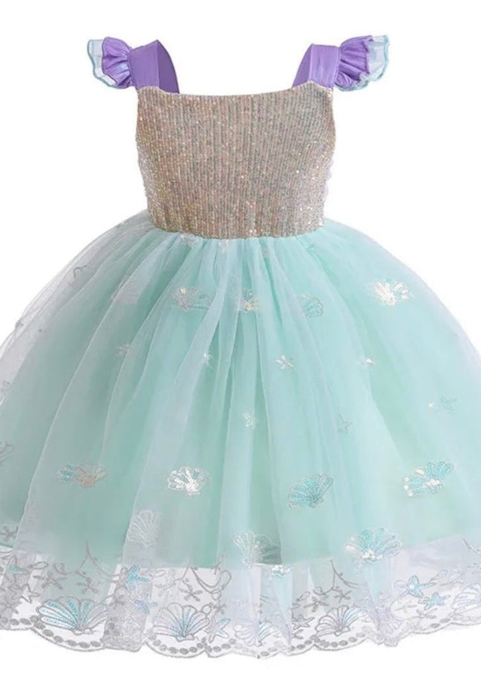 Ariel Pearl Mermaid Princess Birthday Party Dress - Fox Baby & Co
