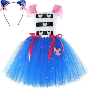 Gabby’s Dollhouse Inspired Tutu Dress with Sequins Cat Ears - Halloween Costume