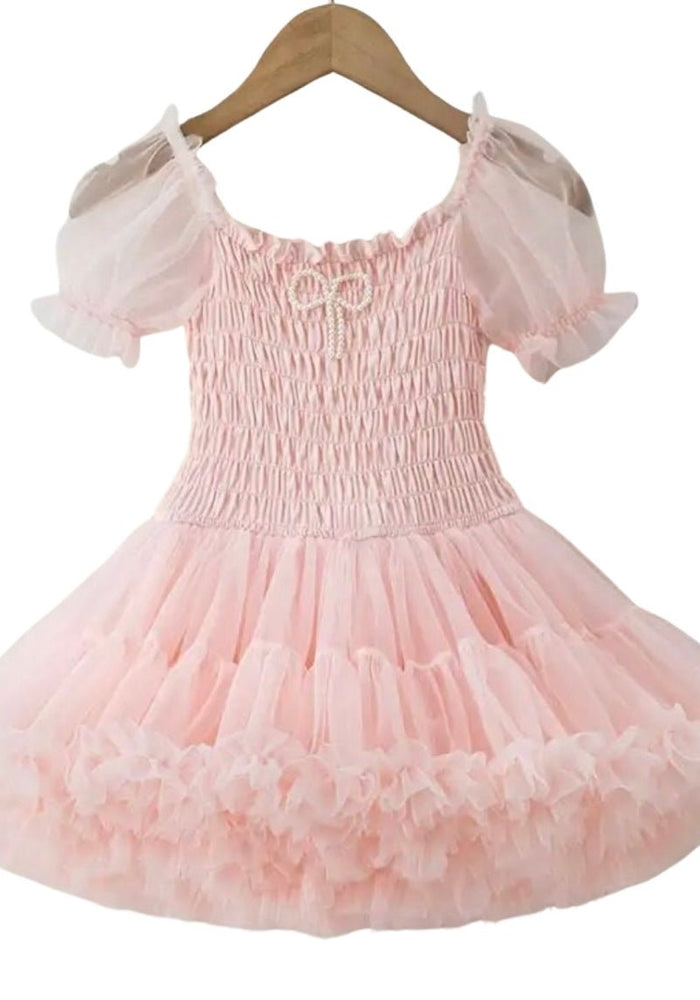 Kids little girls Ballerina Princess Tutu Dress - Baby Pink - Fox Baby & Co