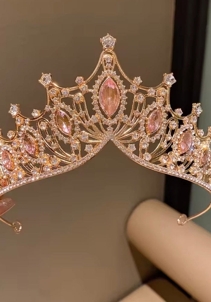 Glinda Tiara Gold Birthday Crown - Pink (pre order) - Fox Baby & Co