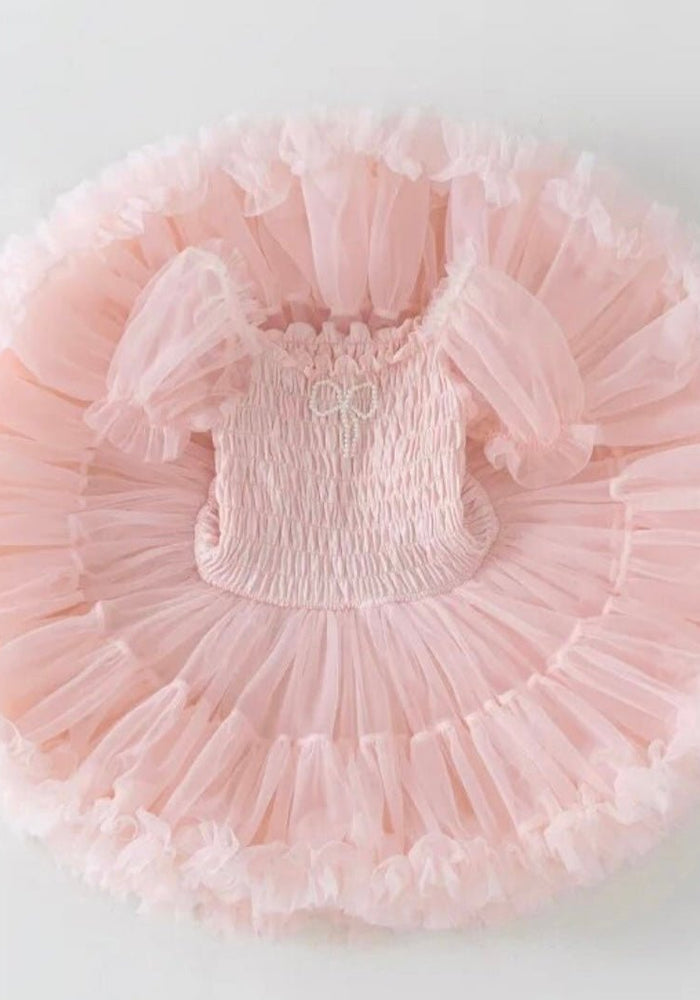 Kids little girls Ballerina Princess Tutu Dress - Baby Pink - Fox Baby & Co