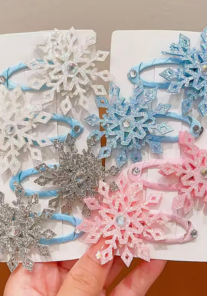 Snowflake Glitter Clip Set - Fox Baby & Co