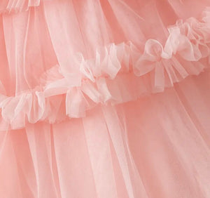 Darling Pearl Tulle Birthday Dress - Blush (pre order)